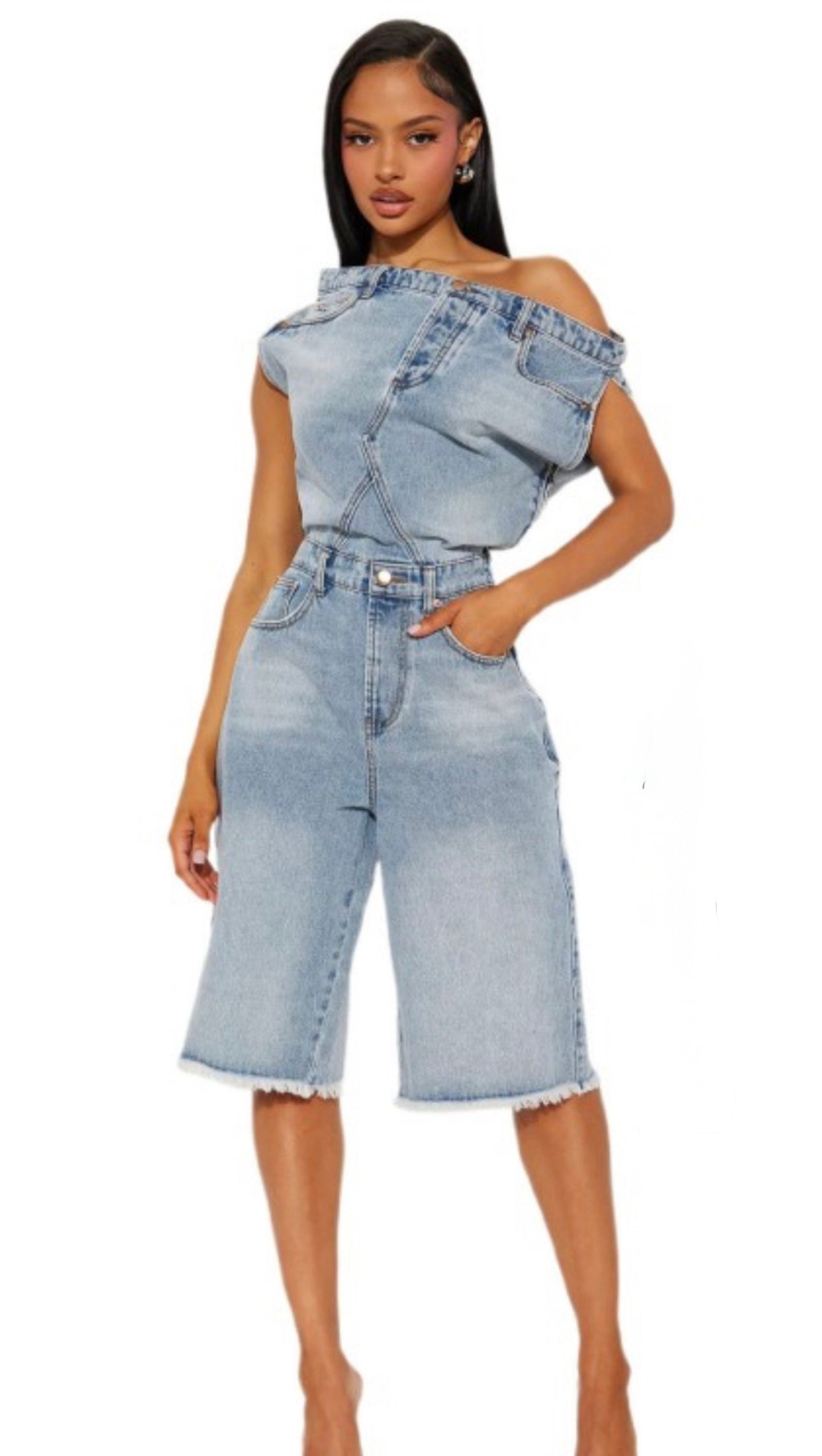 Demin Romper