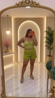 Green jumpsuit