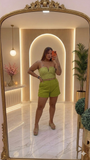Green jumpsuit