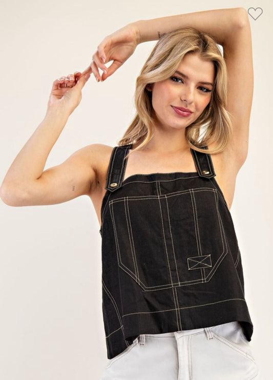 Black crop top