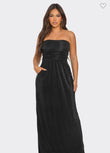 Strapless Black Maxi Dress